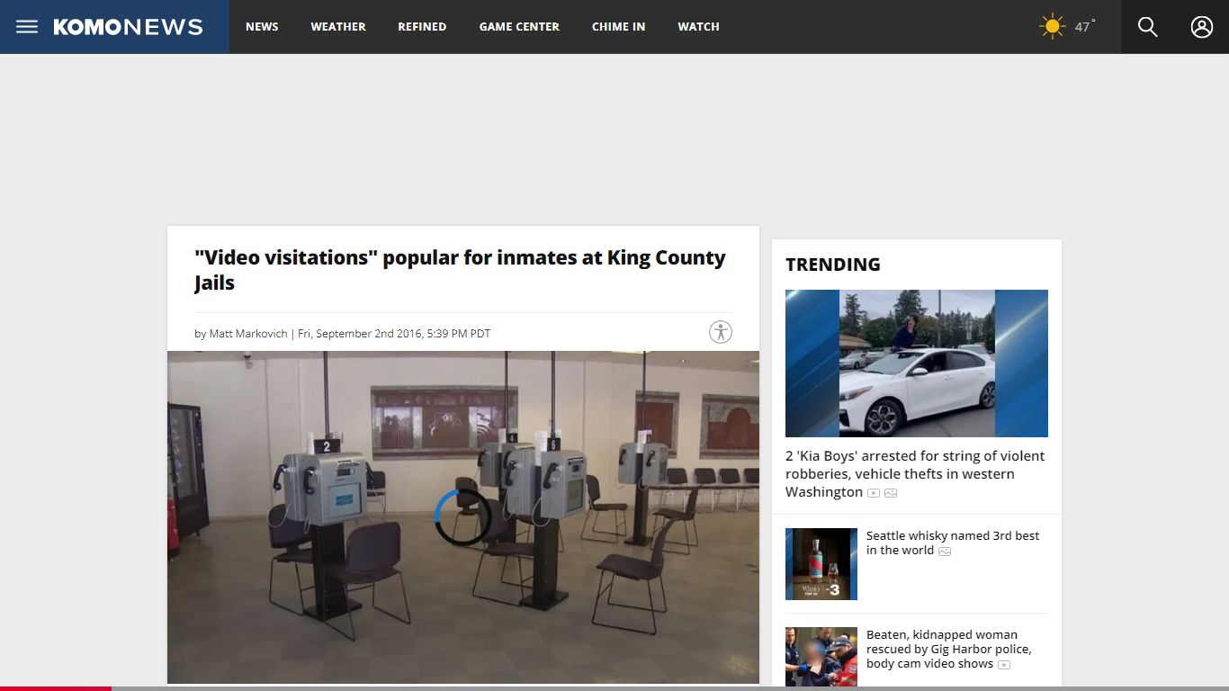 "Video visitations" popular for inmates at King County Jails