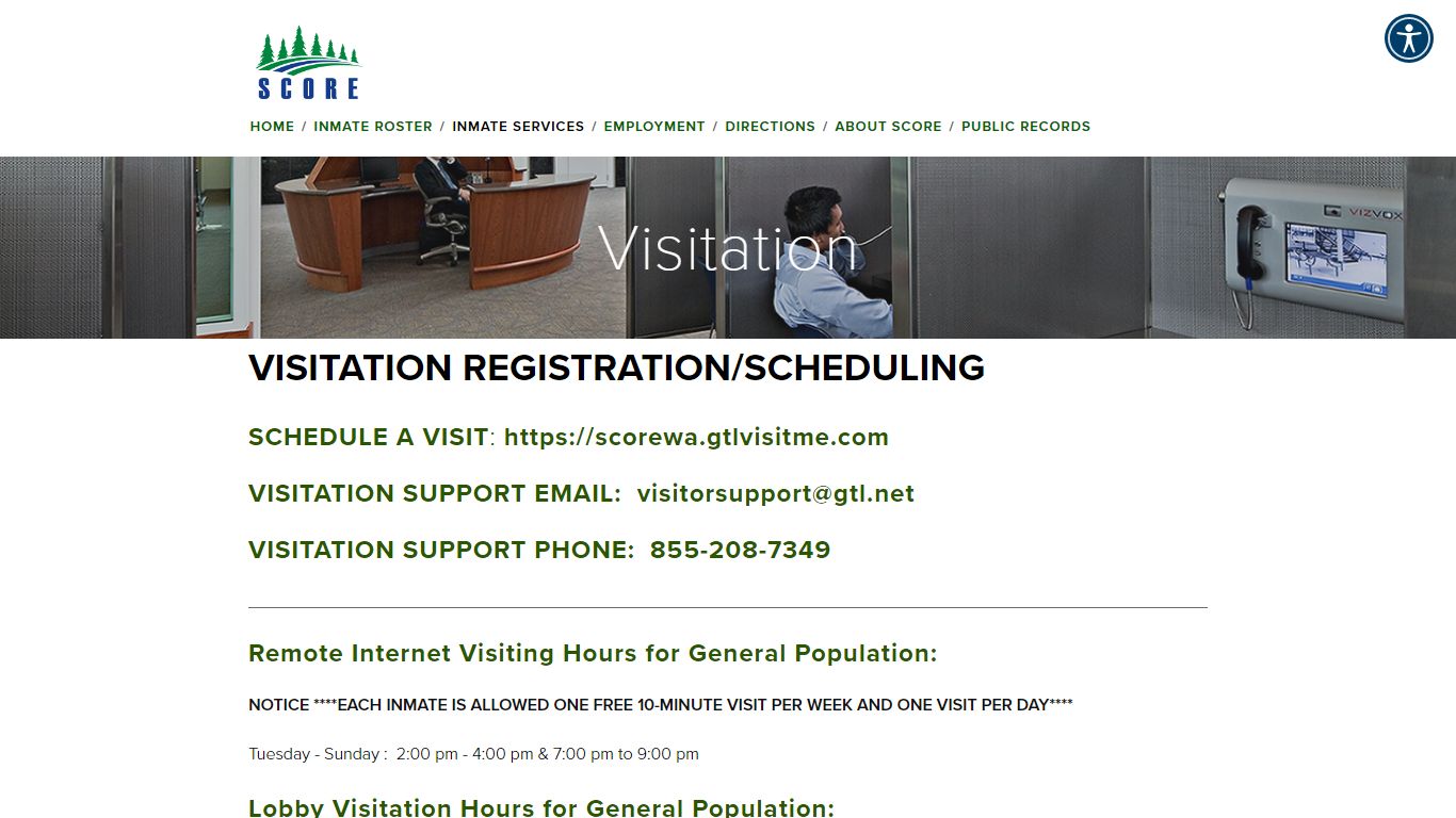 Visitation — South Correctional Entity